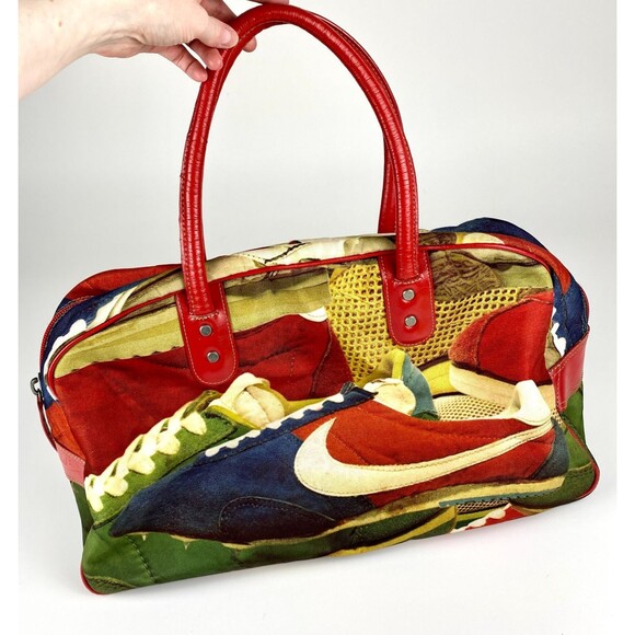 Nike Retro VTG Pre Montreal Track Spike Duffle Bag Y2K Rare HTF Vibrant Colorful - Picture 2 of 8